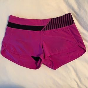 Purple lululemon Speed Shorts